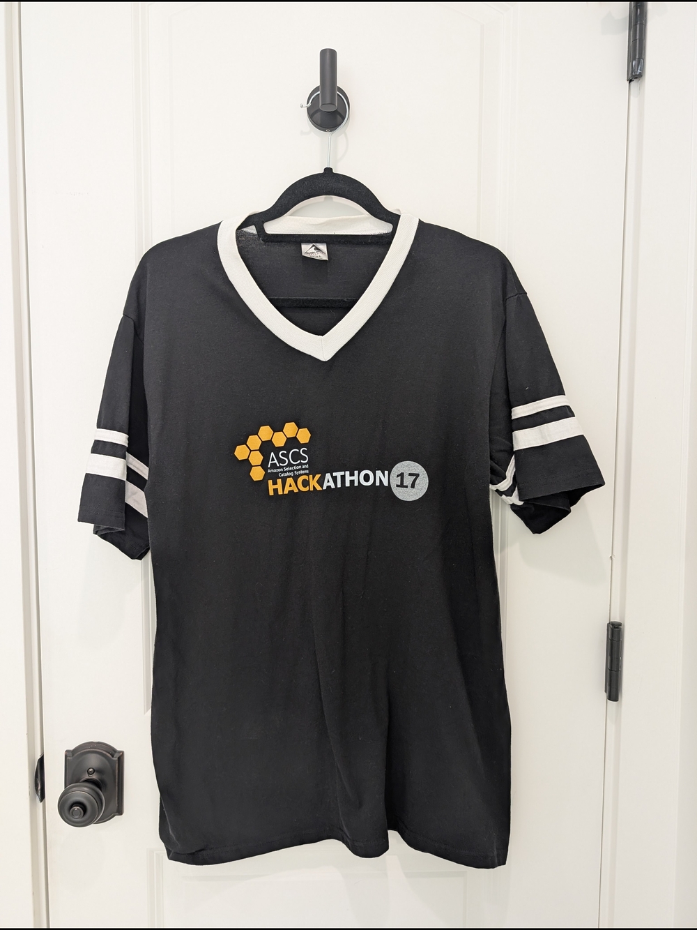 Augusta Sportswear Black Tee with White Trim